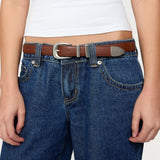 Basic Buckle Faux Leather Belt