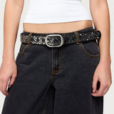 Zinia Studded Faux Leather Belt