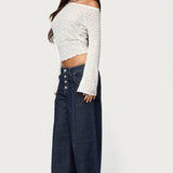 Alef Sheer Lace Off Shoulder Top