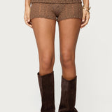 Rye Sheer Textured Foldover Shorts