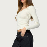 Morah Lacey Polka Dot Top