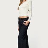 Morah Lacey Polka Dot Top