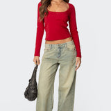 Mora Lace Trim Ribbed T Shirt