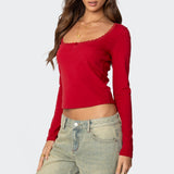 Mora Lace Trim Ribbed T Shirt