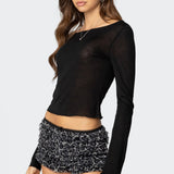 Rach Sheer Boat Neck Top