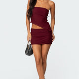 Vivi Mesh Asymmetric Tube Top