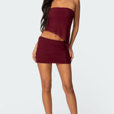 Vivi Mesh Asymmetric Tube Top