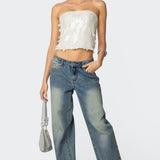 Samara Sequin Strapless Top