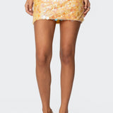 Sabina Low-Rise Sequin Mini Skirt