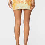 Sabina Low-Rise Sequin Mini Skirt