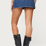 Stitched Up Denim Mini Skort