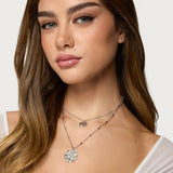 Textured Duo Layered Necklace