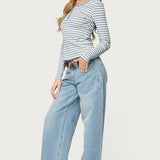 Roma Striped Henley Top