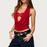 Issey Layered Bandeau Cowl Neck Top
