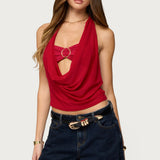 Issey Layered Bandeau Cowl Neck Top