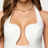 Golden Girl Layered Cascading Chain Necklace