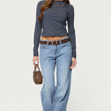 Brianna Striped Long Sleeve T Shirt