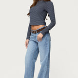 Brianna Striped Long Sleeve T Shirt