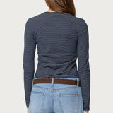 Brianna Striped Long Sleeve T Shirt