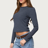 Brianna Striped Long Sleeve T Shirt