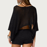 Laline Oversized Knit Crop Top