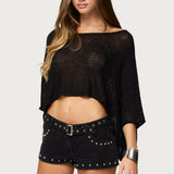 Laline Oversized Knit Crop Top