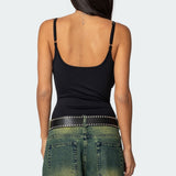 Teaghan V Neck Fitted Bodysuit