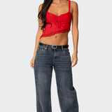Ruffled Asymmetric Tank Top