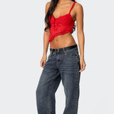 Ruffled Asymmetric Tank Top