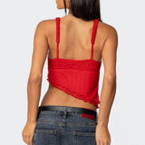 Ruffled Asymmetric Tank Top