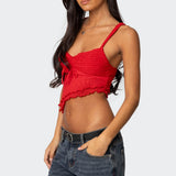 Ruffled Asymmetric Tank Top