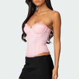 Deirdre Mesh Lace Up Corset