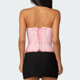 Deirdre Mesh Lace Up Corset