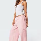 Wide Leg Cargo Joggers