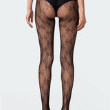 Embroidered Lacey Tights
