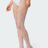 Embroidered Lacey Tights