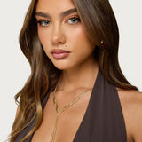 Braided Cascading Chain Necklace
