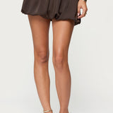 Dorah Satin Effect Bubble Mini Skirt
