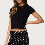Coreen Button Up Knit Top