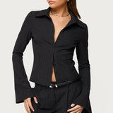 Pinstripe Tailored Button Up Shirt