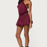 Aida Backless Bubble Mini Dress