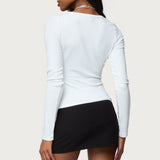 Doron V Neck Long Sleeve Top
