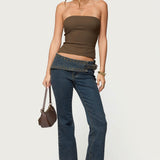 Sade Strapless Side Slit Top