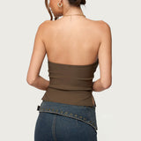 Sade Strapless Side Slit Top
