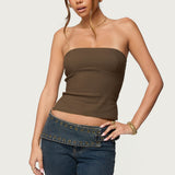 Sade Strapless Side Slit Top