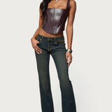 Shana Faux Croc Corset