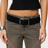 Chunky Faux Suede Belt