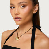 Abstract Pendant Cord Necklace