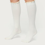 Lacey Ruffle Knee High Socks
