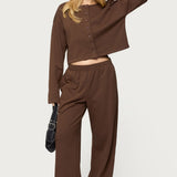Binah Wide Leg Terry Joggers